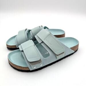 Birkenstock Uji Nubuck Slide Sandals Unisex Surf Green Size US W9/M7 EU40